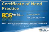 Certificate of Need Law for NC Accountants by Todd Hemphill and Matt Fisher - Poyner Spruill LLP