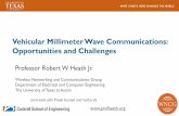 Vehicular mmWave Communication and Joint Communication Radars: Opportunities and Challenges