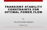 TRANSIENT STABILITY CONSTRAINTS FOR OPTIMAL POWER FLOW  - MATHANKUMAR.S - VMKVEC