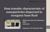 Heat transfer characteristic of nanoparticles dispersed in inorganic base fluid