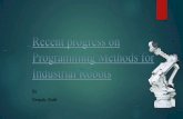 Recent progress on programming methods for industrial robots