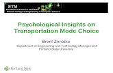 Psychological Insights on Transportation Mode Choice