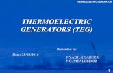 THERMOELECTRIC GENERATORS SEMINAR IEEE