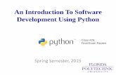 An Introduction To Python - Final Exam Review