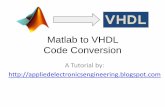 Matlab to vhdl