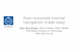 IPIN'14: Foot-Mounted Inertial Navigation Made Easy