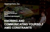 Knowing Yourself Amid Constraints by Margot Bloomstein (Now What? Conference 2015)