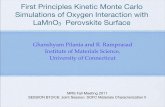First Principles Thermodynamics and Kinetic Monte Carlo Simulations: A case study of LaMnO3 (001) surface