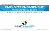 Employee Engagement: Measure To Succeed webinar