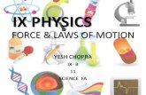 FORCE & LAWS OF MOTION