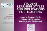 Students Learning Styles and Implications for Teaching