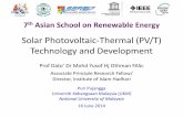 Solar Photovoltaic-Thermal (PV/T) Technology and Development