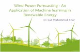Wind power forecasting   an application of machine