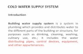 Cold water supply and pipe sizing