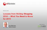 eMarketer Webinar: Lessons from Holiday Shopping 2014—What You Need to Know for 2015