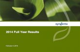 Syngenta 2014 Full Year Results - Media Presentation