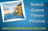 Beach Scene Throw Pillows