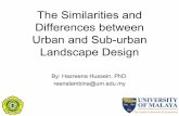 The Similarities and Differences between Urban and Sub-urban Landscape Design