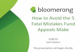 How to Avoid the 5 Fatal Mistakes Fund Appeals Make