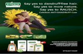 Say Good Bye to Dandruff with Rausch