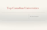 Top Six Universities In Canada