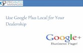 Google plus local for your dealership