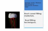 Root canal filling instruments and materials