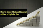 How To Know if Being a Financial Advisor is Right for You