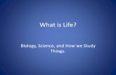 What is life biology, science, and how we study things.