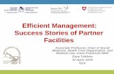 Efficient Management: Success Stories of Partner Facilities