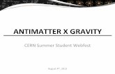 Antimatter X Gravity