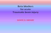 Beta blockers in brain injuries