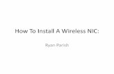 How to install a Wireless NIC