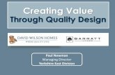 Creating value through quality design