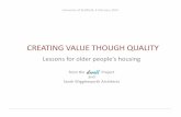 Creating value through quality. Lessons for older people’s housing.