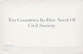 Ten Countries in Dire Need of Civil Society