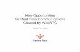 New Opportunities for Real Time Communications - WebRTC Conference Japan - February 2014