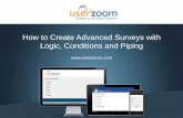 How to Create Advanced Surveys with Logic, Conditions and Piping