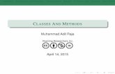 Classes And Methods