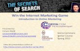 Intro to Online Marketing for Sierra Commons Ignitor Course Spring 2015