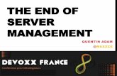 The end of server management : hosting have to become a commodity - Keynote Devoxx FR 2015