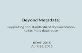 RDAP 15: “This is just for me”: Researchers on their data documentation practices