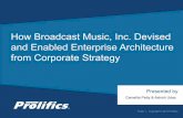 How Broadcast Music, Inc. Devised and Enabled Enterprise Architecture from Corporate Strategy