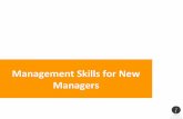 Management skills for new managers