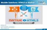 Mobile solutions Html5 or native apps