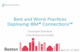 Best and Worst Practises Deploy IBM Connections - Social Connections 8