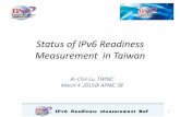 Status of IPv6 Readiness Measurement in Taiwan, by Ai-Chin Lu [APRICOT 2015]
