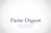 Paste Digest Project