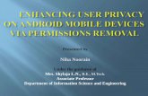 Enhancing user privacy by permission removal in android phones