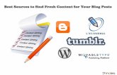 Best sources to find fresh content for your blog posts